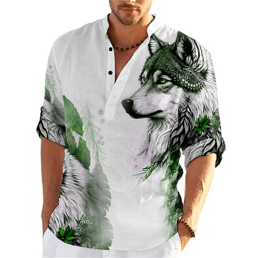 Men's Loose Casual 3D Printed Shirt Short Sleeved - PryTheory