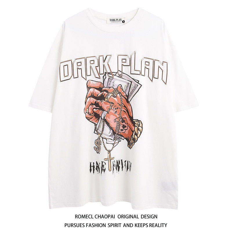 New Casual Hip Hop Crew Neck Half Sleeve T-shirt - PryTheory