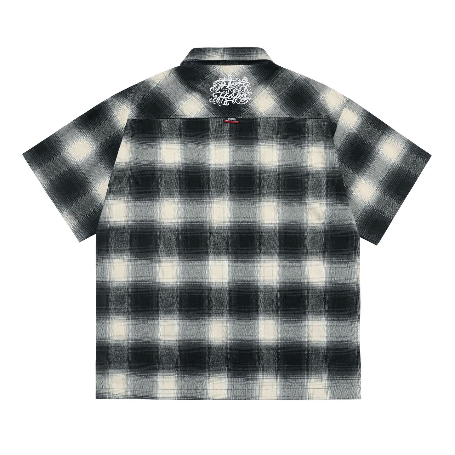 Large Plaid Classic Pocket Half Sleeve Cardigan Short Sleeve Shirt - PryTheory