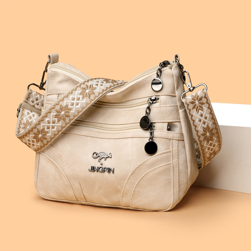 One-shoulder Soft Leather Tote All-match Women's Bag For The Middle-aged - PryTheory