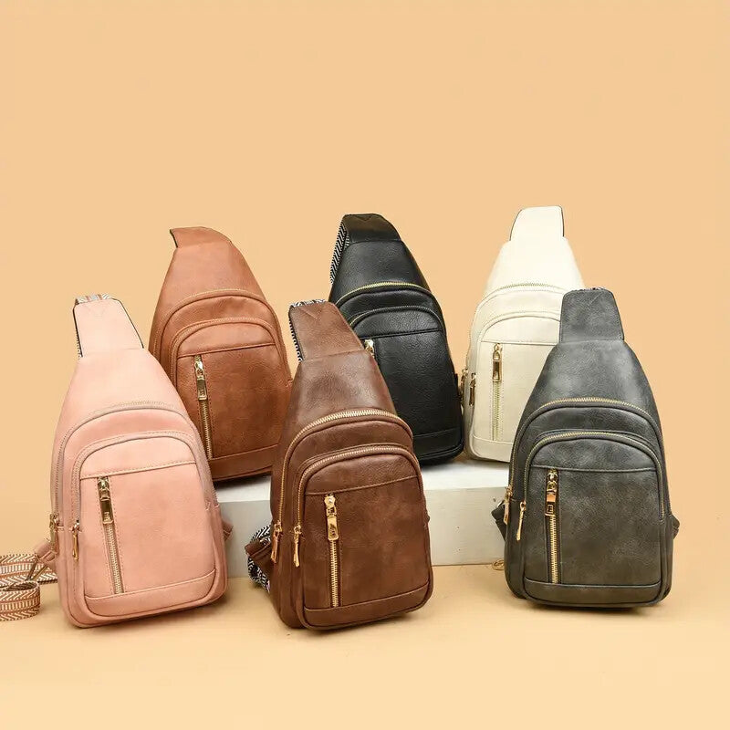 Leather Crossbody Handbag. - PryTheory