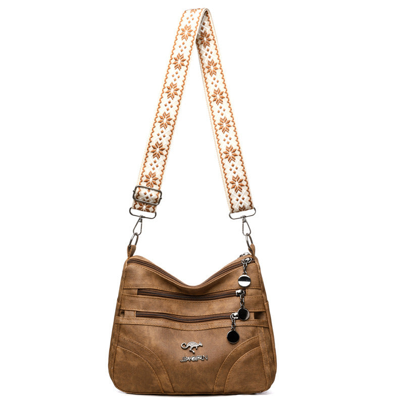 One-shoulder Soft Leather Tote All-match Women's Bag For The Middle-aged - PryTheory