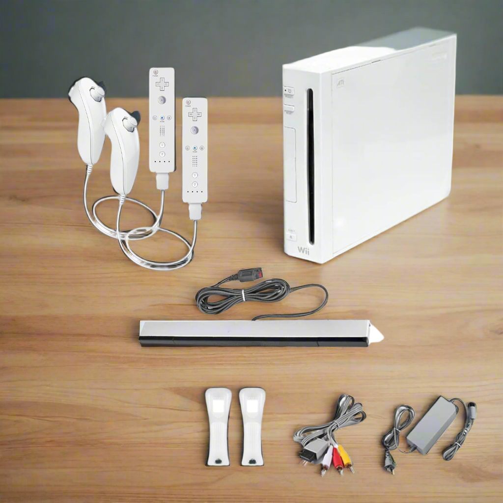 Nintendo Wii Console, White Premium Bundle (Renewed)