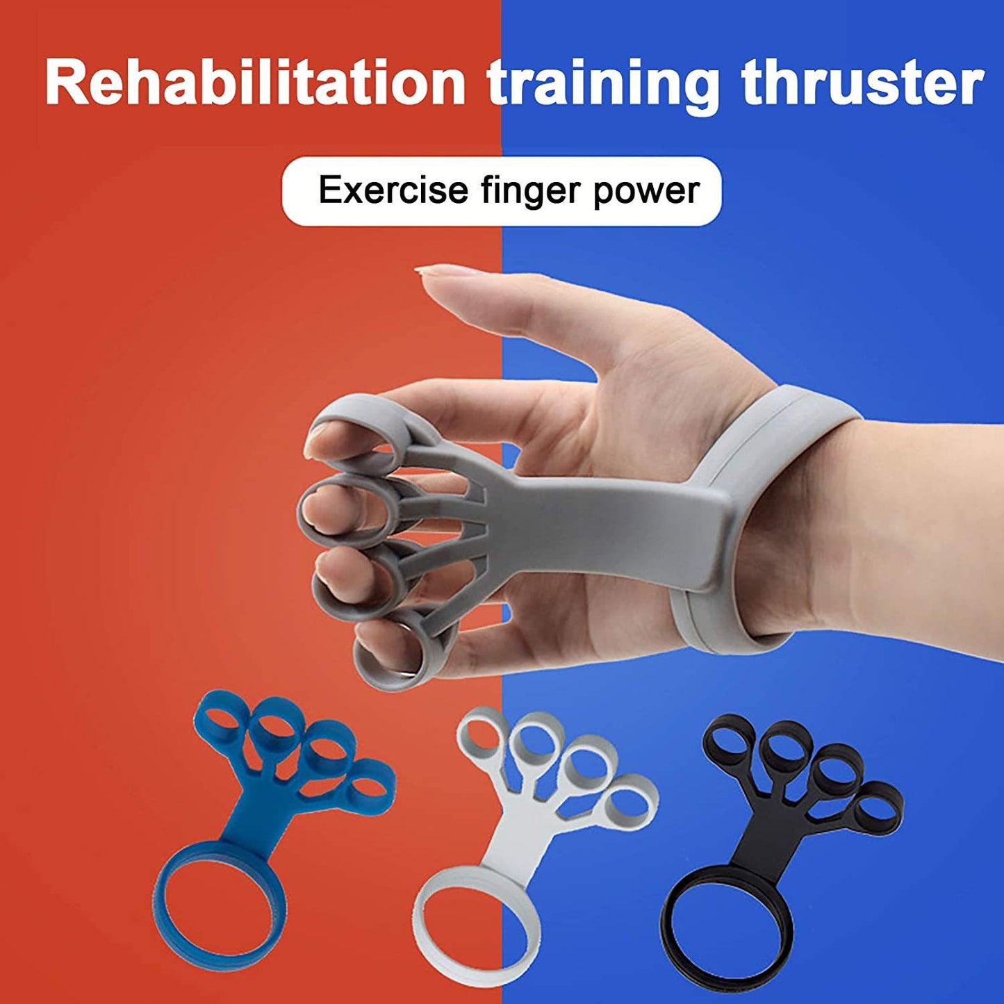 Silicone Grip Device Finger Exercise Stretcher Arthritis Hand Grip Trainer Strengthen Rehabilitation Training To Relieve Pain - PryTheory