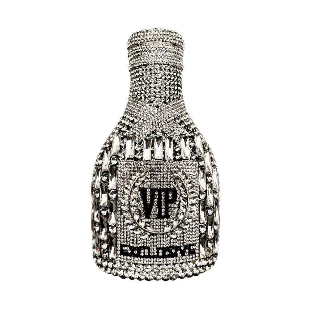Champagne Bottle Diamond Hand Holding Dinner Bag - PryTheory
