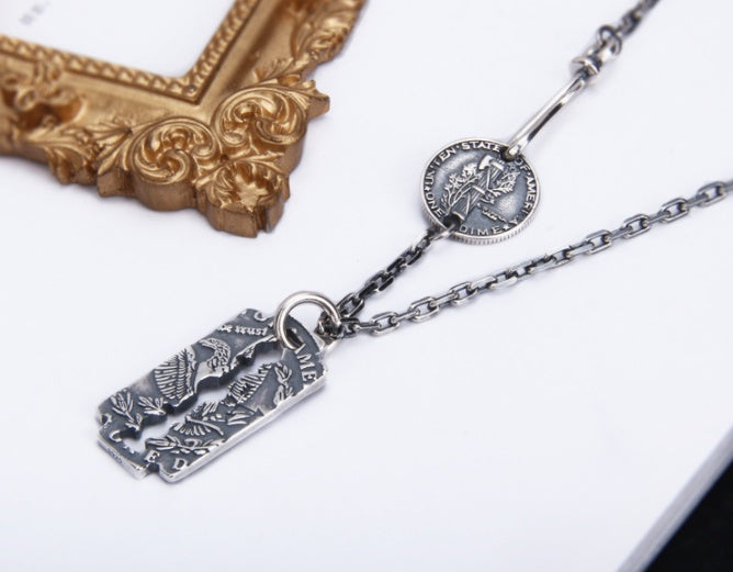 S925 Sterling Silver Morgan Blade Necklace. - PryTheory