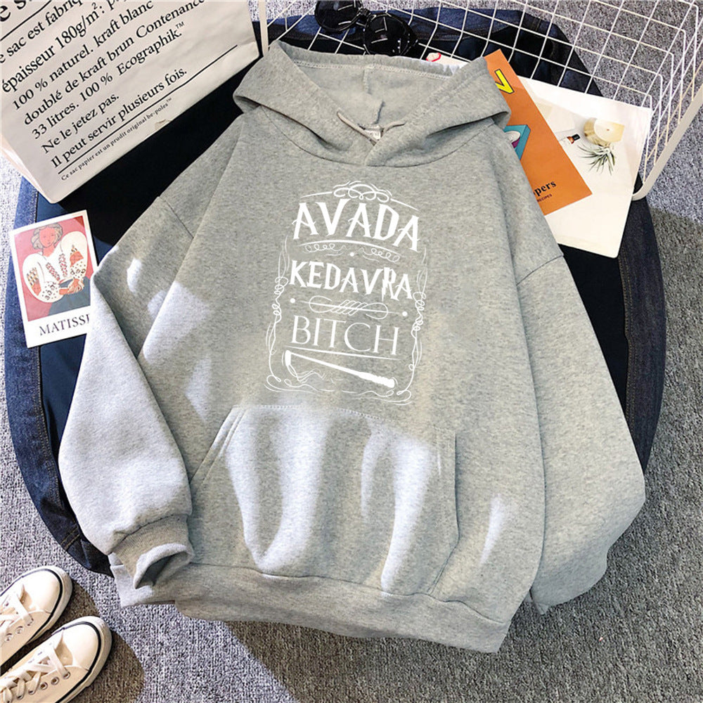 Women With Fleece Loose Hoodies And Letters - PryTheory