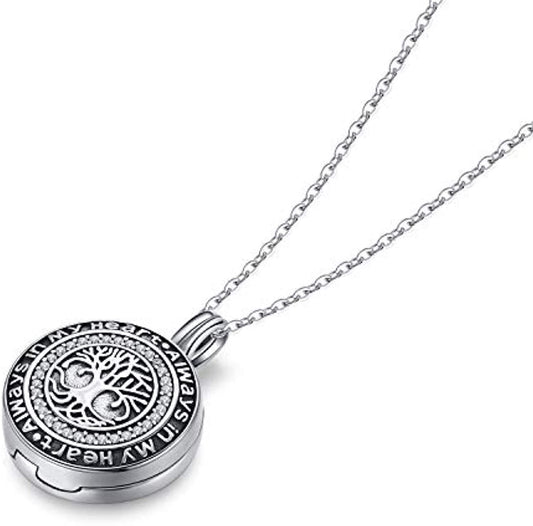 Sterling Silver Tree of Life Urn Memorial Necklace - PryTheory