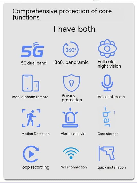 Dual Band Outdoor Night Vision High-definition Light Bulb Monitoring Wireless*
