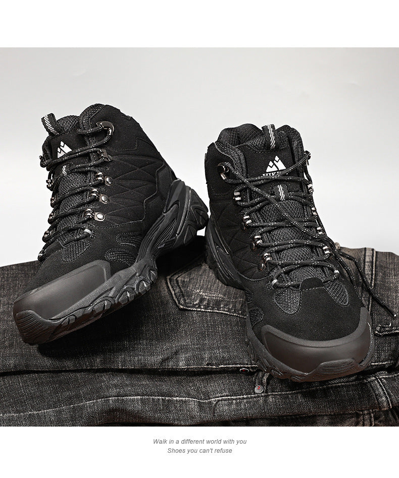 Outdoor Leisure Sports High-top Waterproof Non-slip Men's Hiking Shoes
