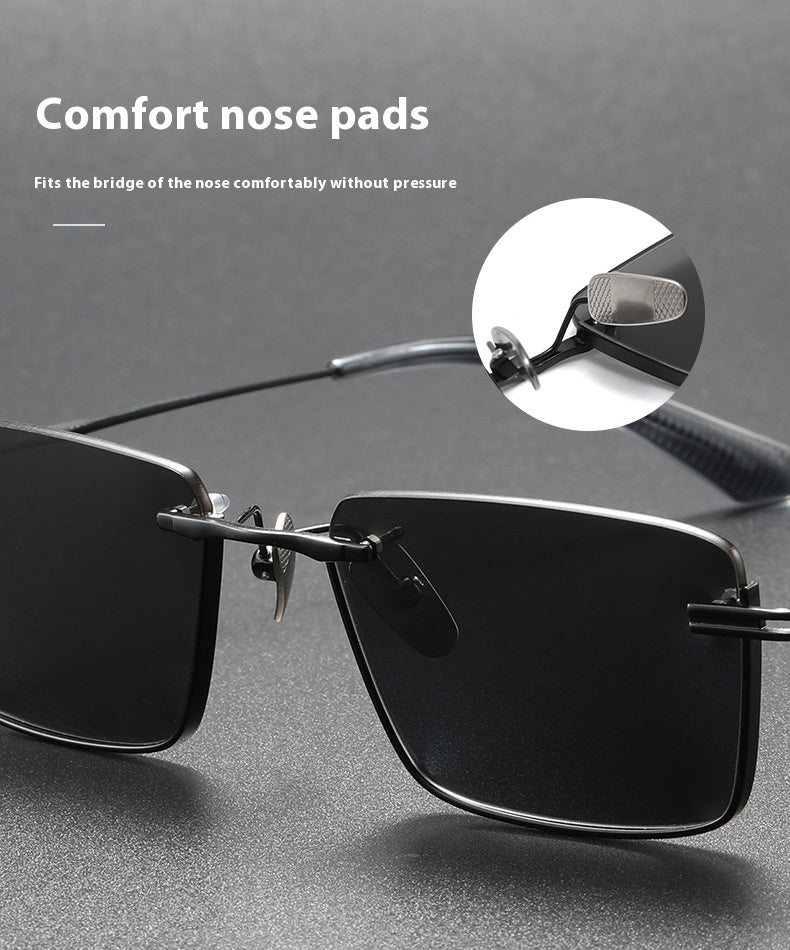 UV-proof Pure Titanium DTX416 With Myopic Glasses Option Fashionable Polarized Sunglasses For Women - PryTheory