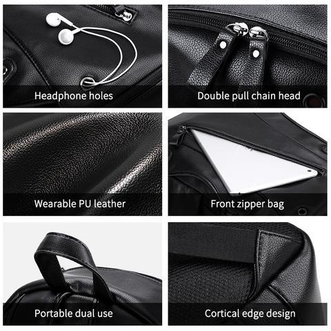 *Usb Charging Leather Backpacks
