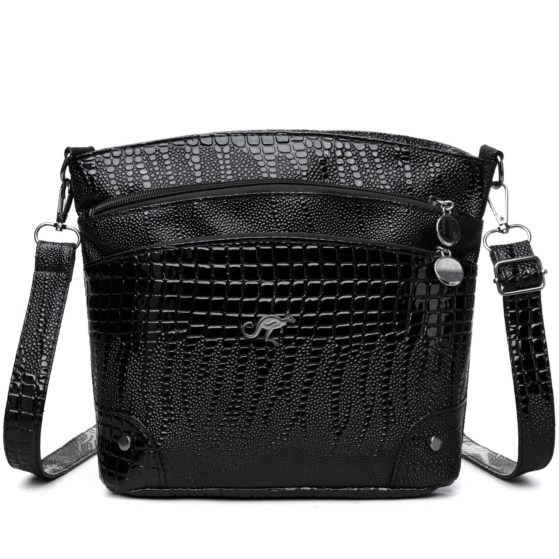 Crocodile Pattern Shoulder Bag Casual Multi-layer Vintage Crossbody Women's Bag - PryTheory