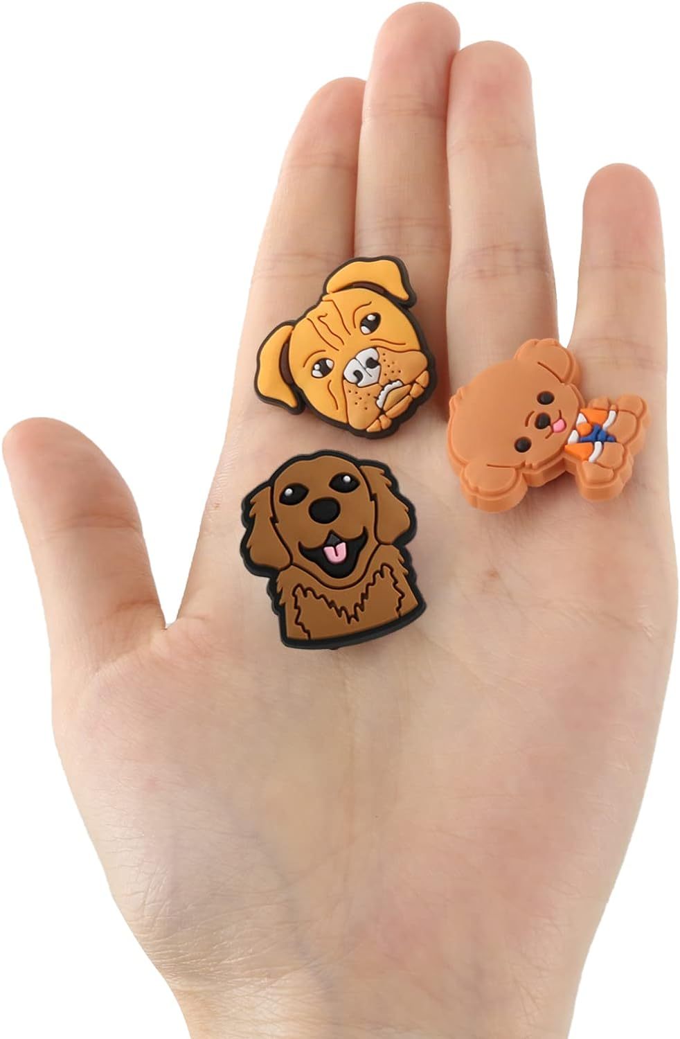 25 New Cartoon Animal Dog Series Hole Shoes, Flower Shoes, Buckle Accessories, Cute Garden Shoes Decoration - PryTheory