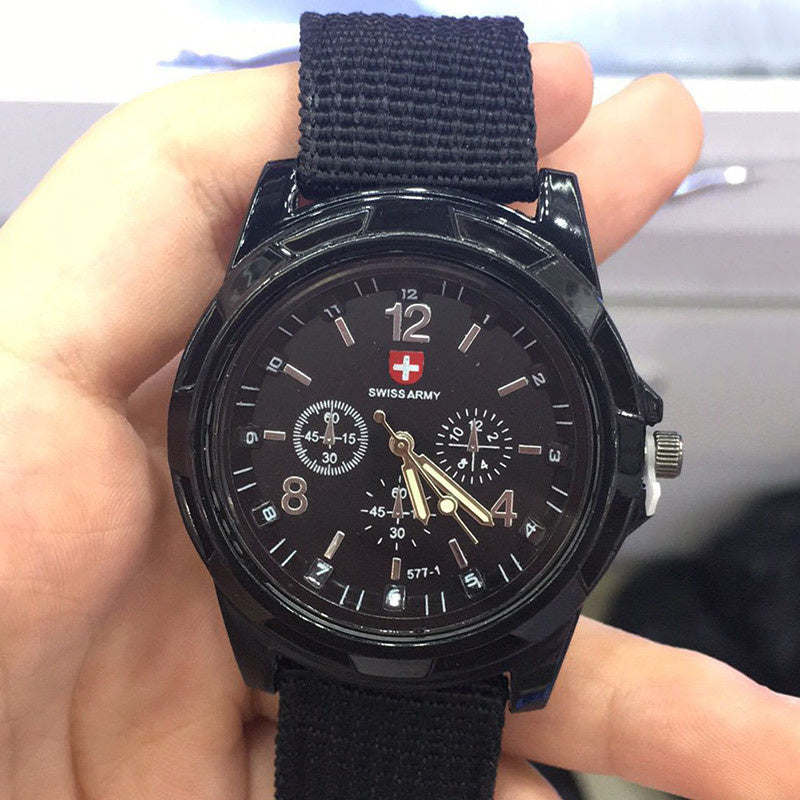 Cloth Belt Weaving Belt Military Watch Sea and Land Air Force Movement Quartz Military Watch