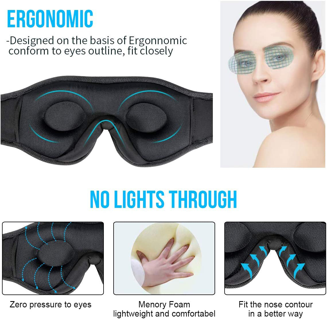 Wireless Call Stereo Music Blackout Sleep Eye Mask - PryTheory