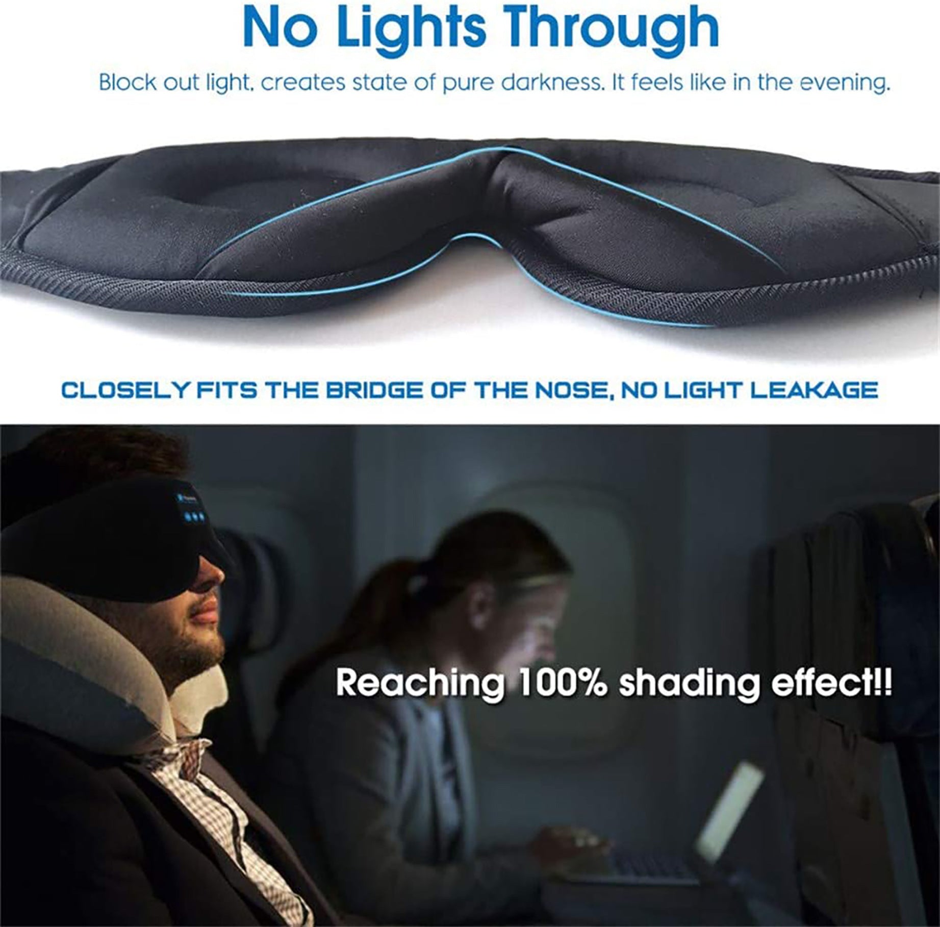 Wireless Call Stereo Music Blackout Sleep Eye Mask - PryTheory