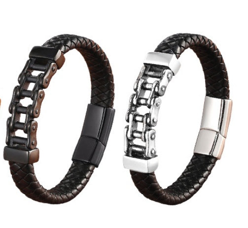 Leather Braided Bracelet,Custom, Cowhide Jewelry. - PryTheory