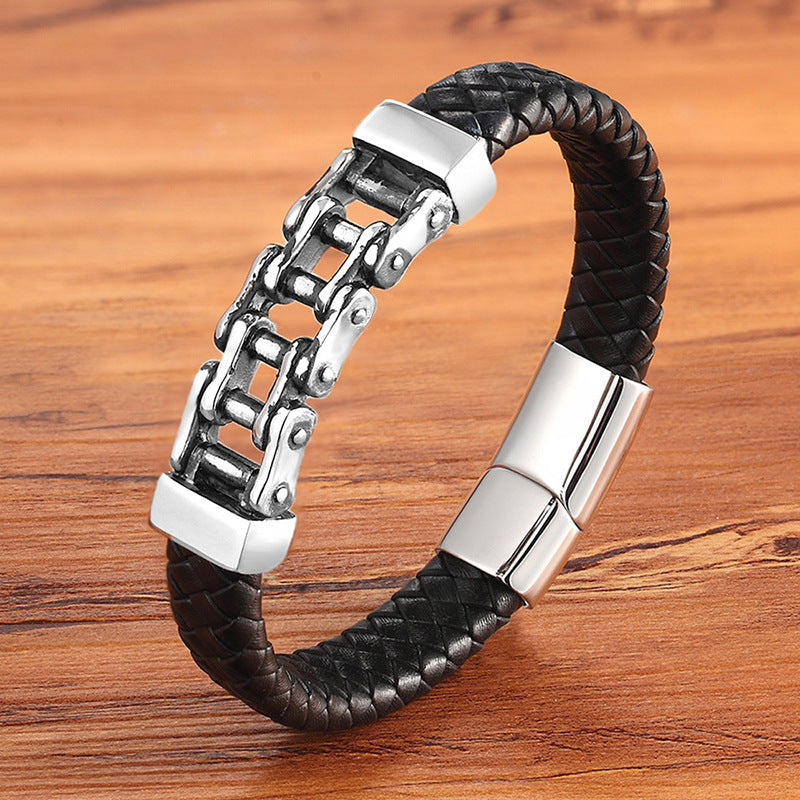 Leather Braided Bracelet,Custom, Cowhide Jewelry. - PryTheory