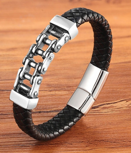 Leather Braided Bracelet,Custom, Cowhide Jewelry. - PryTheory
