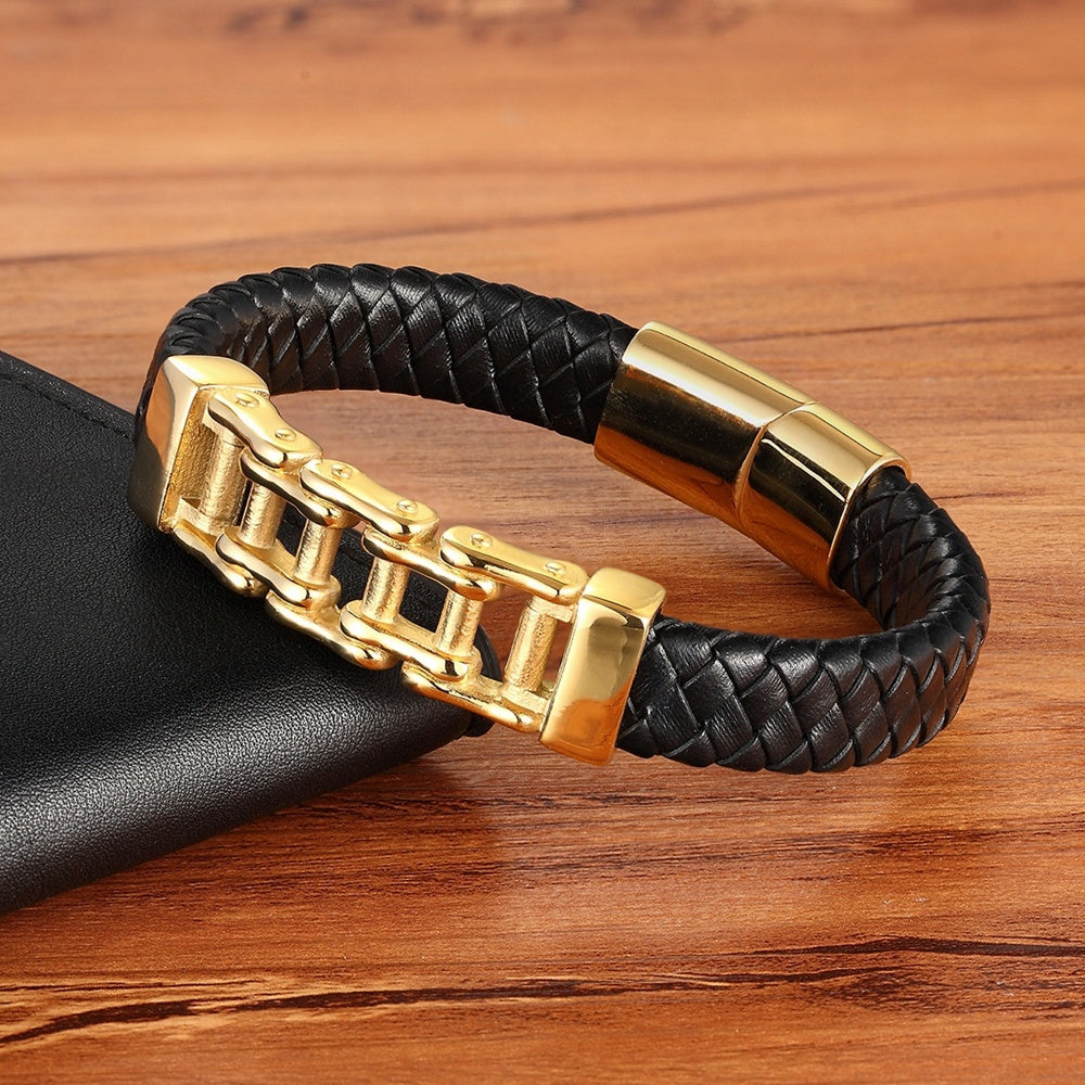 Leather Braided Bracelet,Custom, Cowhide Jewelry. - PryTheory