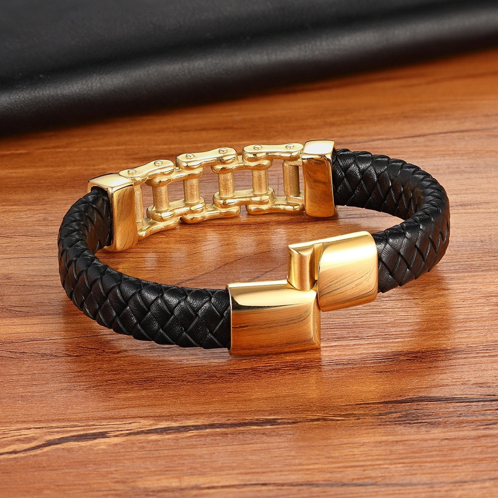 Leather Braided Bracelet,Custom, Cowhide Jewelry. - PryTheory