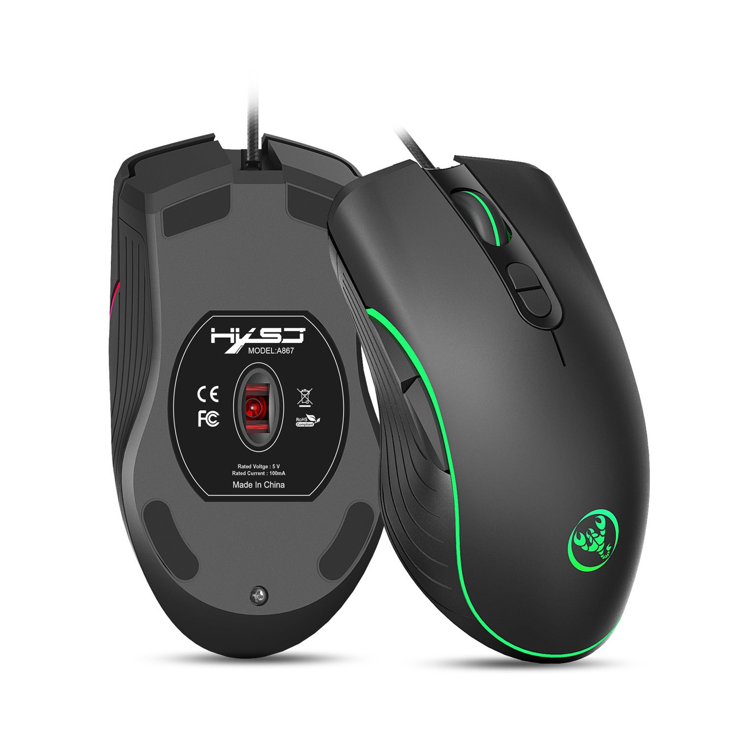 Glowing Gaming Mouse Gaming Wired Mouse - PryTheory