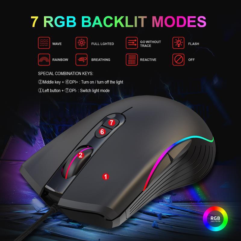 Glowing Gaming Mouse Gaming Wired Mouse - PryTheory