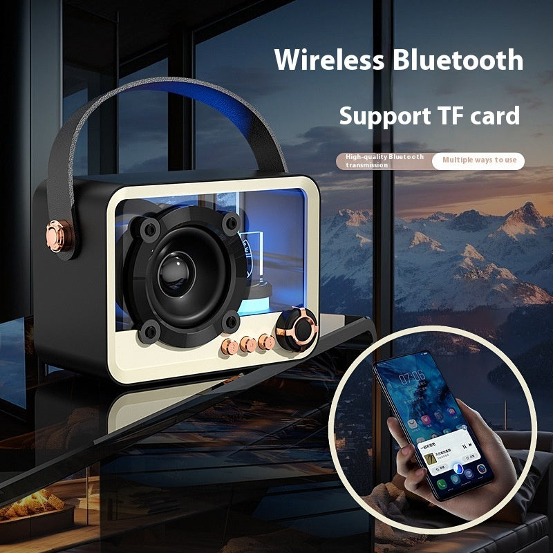 Glass Bluetooth Speaker Portable Mini Outdoor USB Charging - PryTheory