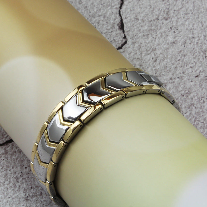 Gold double row magnet bracelet. - PryTheory