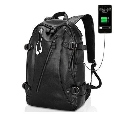 *Usb Charging Leather Backpacks