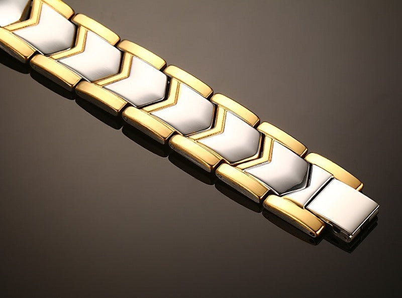 Gold double row magnet bracelet. - PryTheory