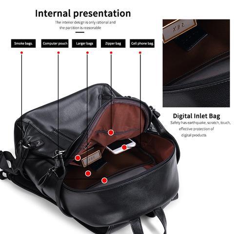 *Usb Charging Leather Backpacks