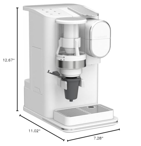 •Cuisinart Single-Serve Coffee Maker + Coffee Grinder with 8, 10, and 12 oz. Serving Size, Compatible with Single-Cup Pods, 48-Ounce Removable Reservoir, Stainless Steel, DGB-2SS