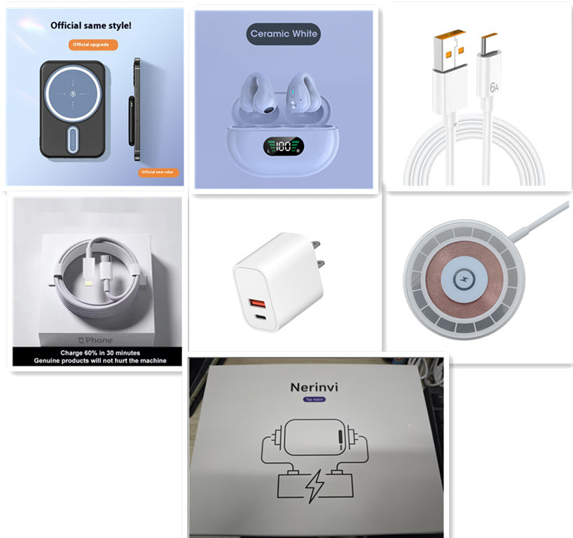 'Magsafe Magnetic Wireless Charger 5000 MA Power Bank - PryTheory
