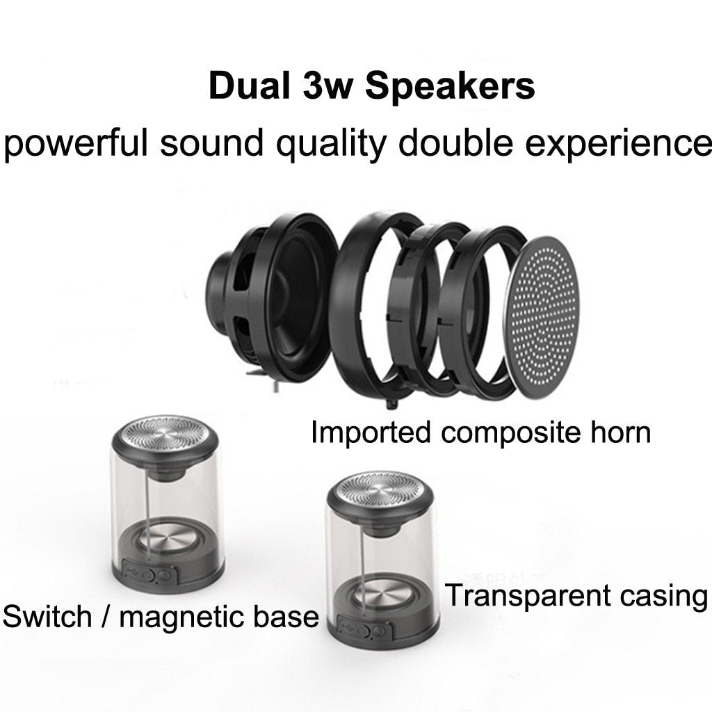 Bluetooth speaker magnetic transparent speaker - PryTheory