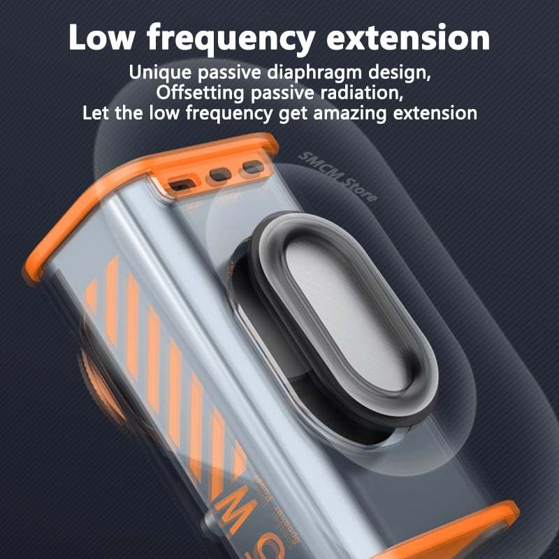 Transparent Mecha Wireless Bluetooth Speaker Sound Light Rhythm Subwoofer TWS Stereo Cyberpunk Music Center Hands-free Call. - PryTheory