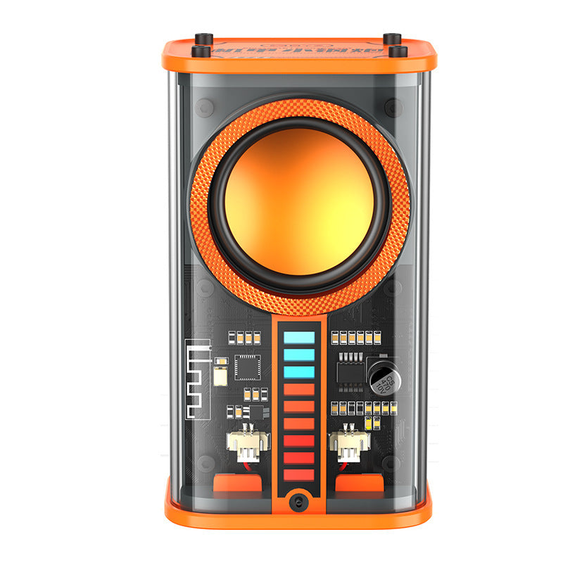 Transparent Mecha Wireless Bluetooth Speaker Sound Light Rhythm Subwoofer TWS Stereo Cyberpunk Music Center Hands-free Call. - PryTheory
