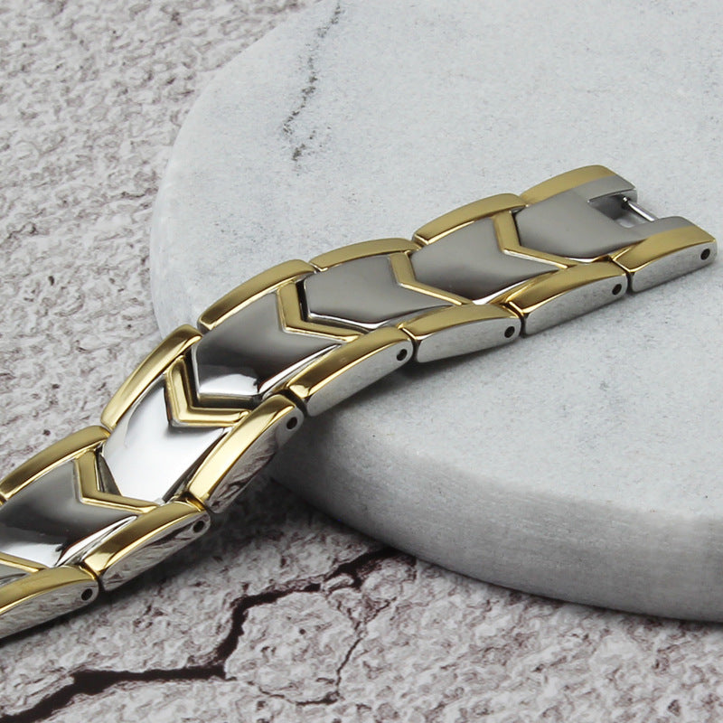 Gold double row magnet bracelet. - PryTheory