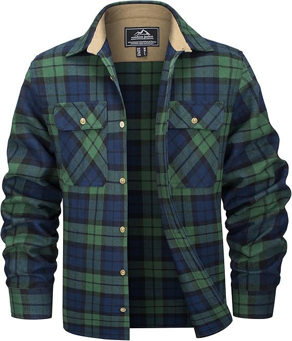 European And American Fall Winter Men's Flannel Casual Button Shirt - PryTheory