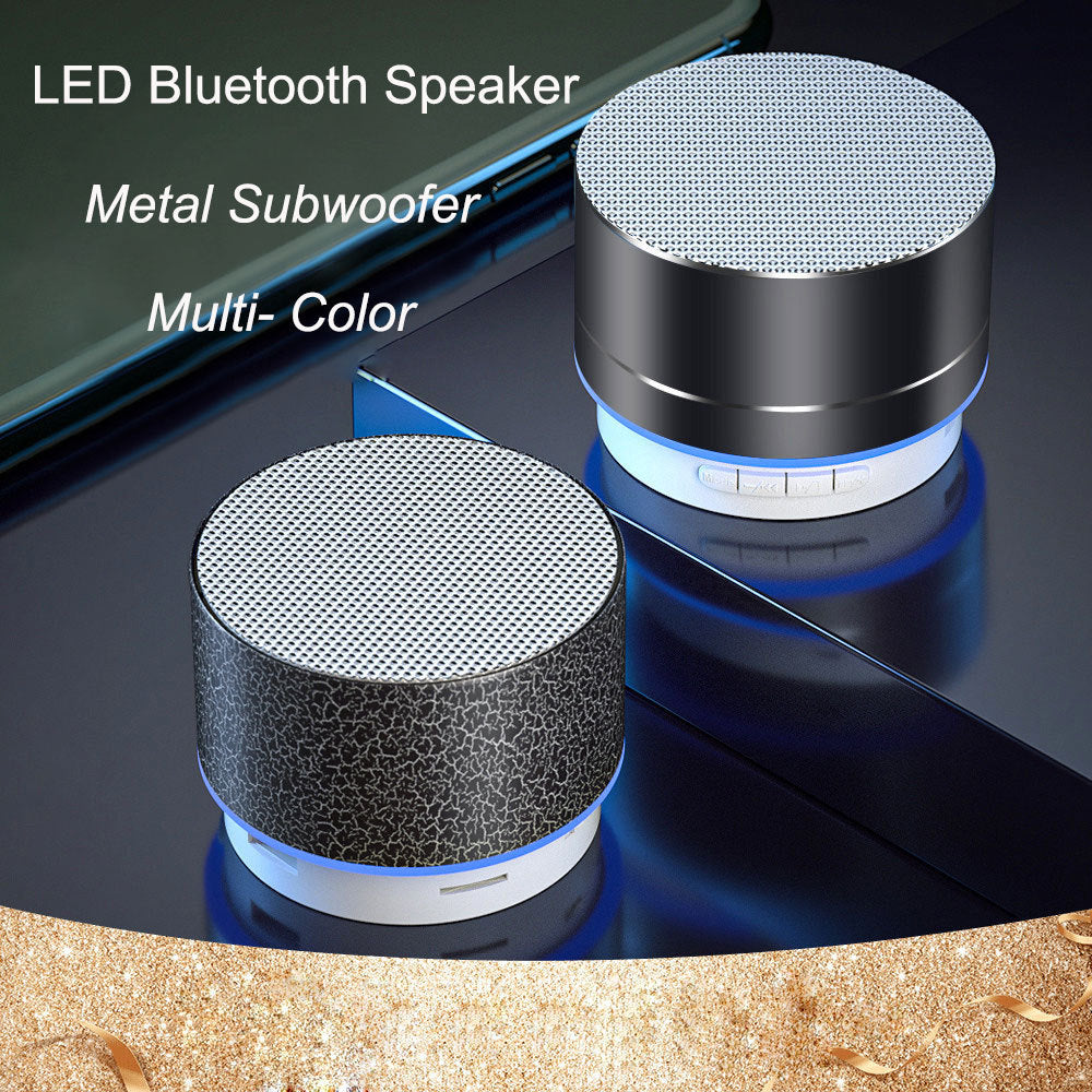 Mini Wireless Bluetooth Speaker Loudspeaker Colorful Light Crack Sound Audio Portable Subwoofer Support TF Card MP3 Player - PryTheory