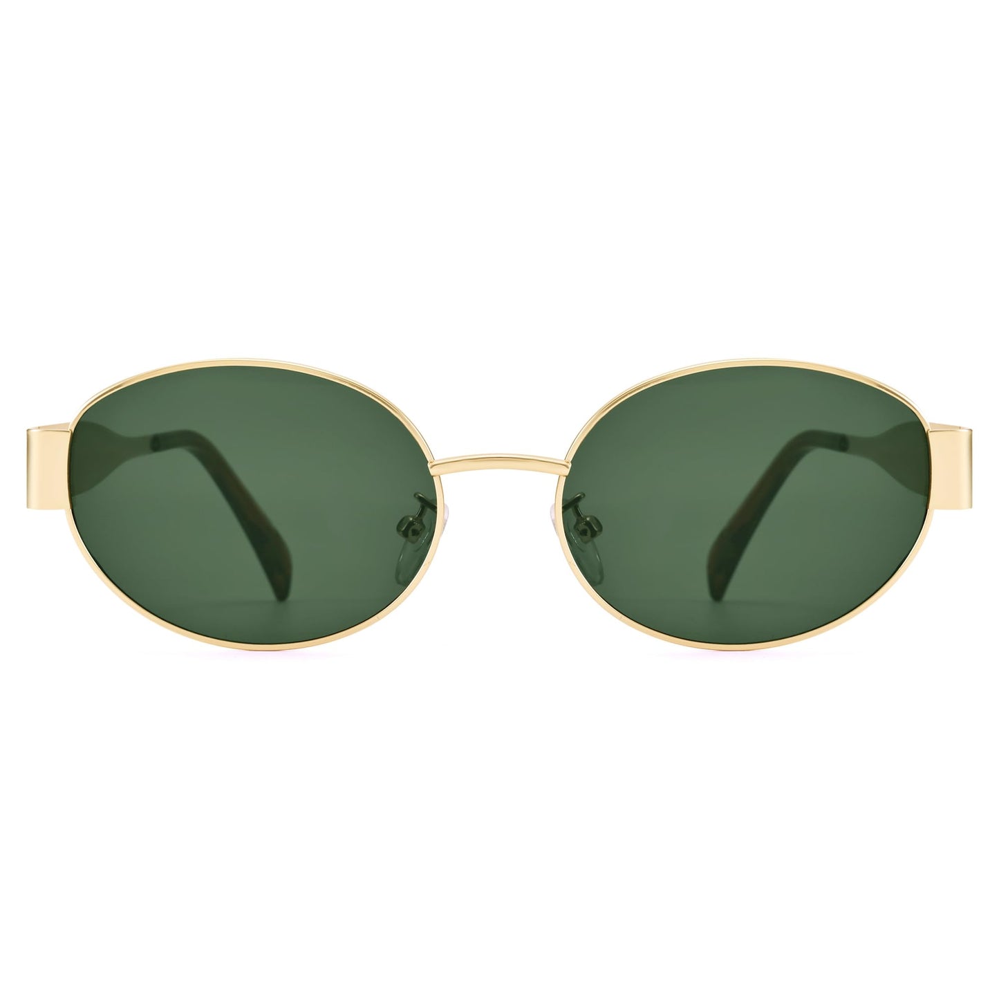 Retro Oval Gold Sun- Fashion Metal Frame Shades