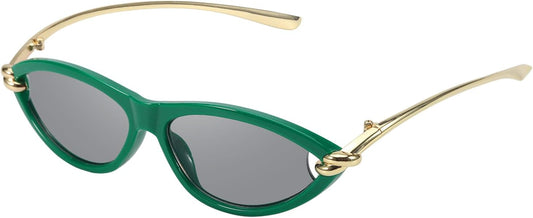 Cat Eye Sunglasses (gold accents).