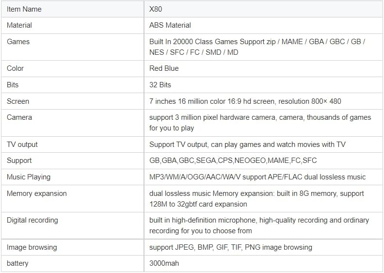 X80 16gb