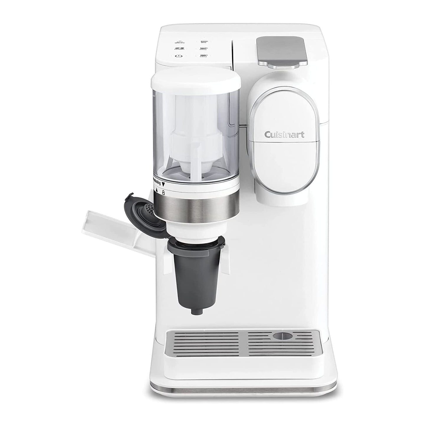 •Cuisinart Single-Serve Coffee Maker + Coffee Grinder with 8, 10, and 12 oz. Serving Size, Compatible with Single-Cup Pods, 48-Ounce Removable Reservoir, Stainless Steel, DGB-2SS