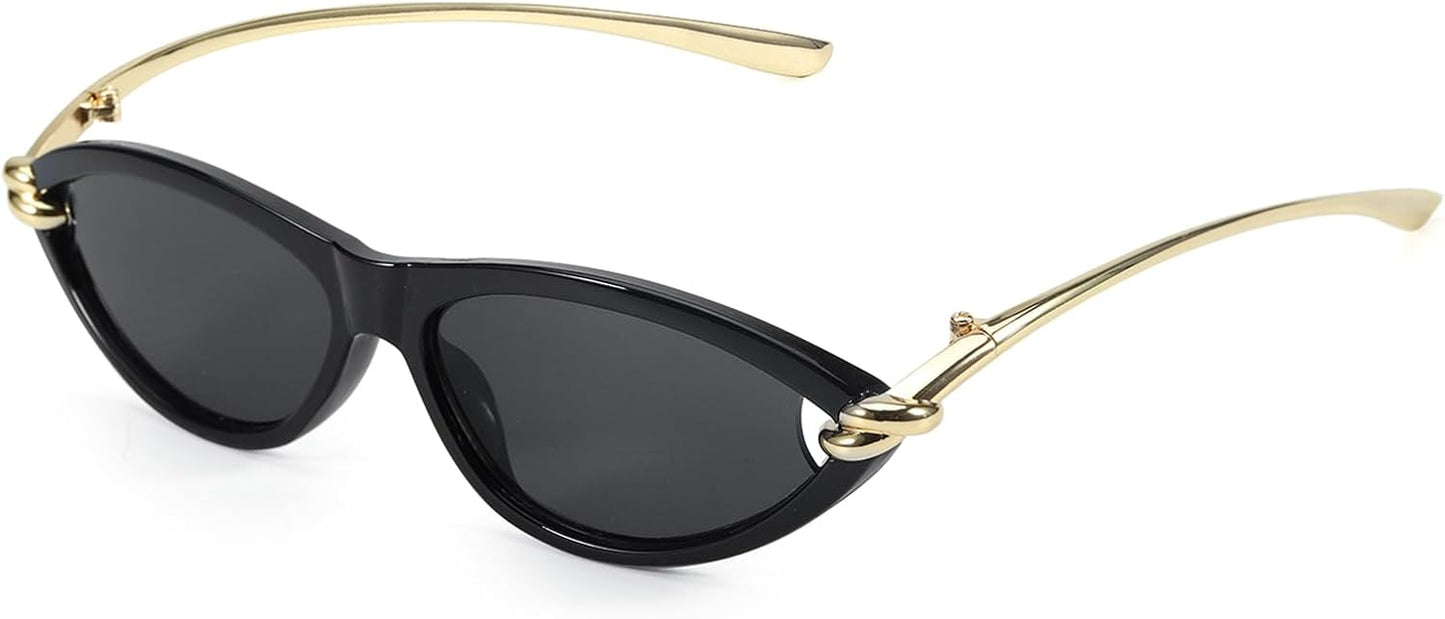 Cat Eye Sunglasses (gold accents).