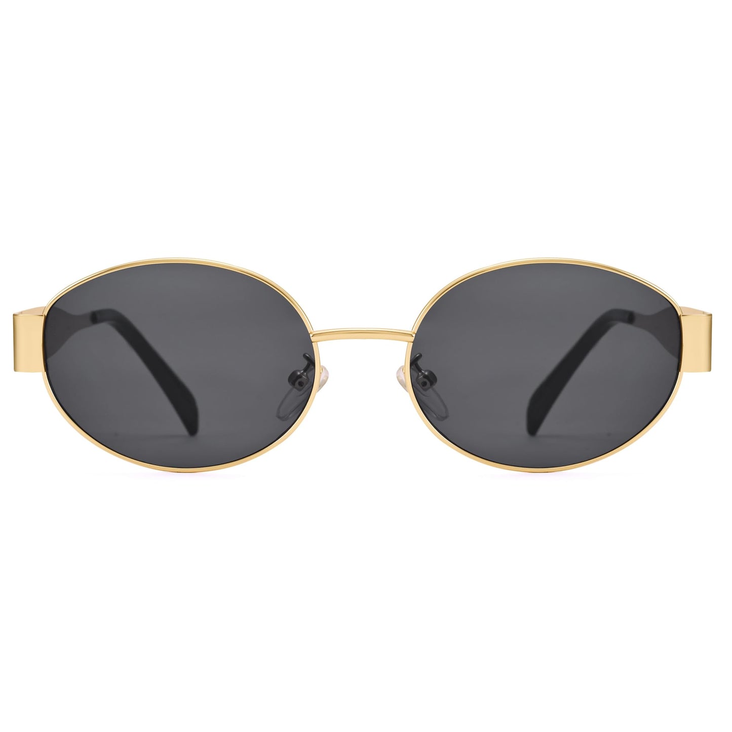 Retro Oval Gold Sun- Fashion Metal Frame Shades