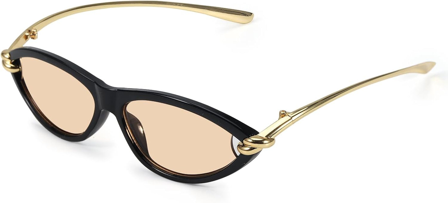 Cat Eye Sunglasses (gold accents).