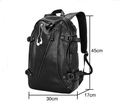*Usb Charging Leather Backpacks