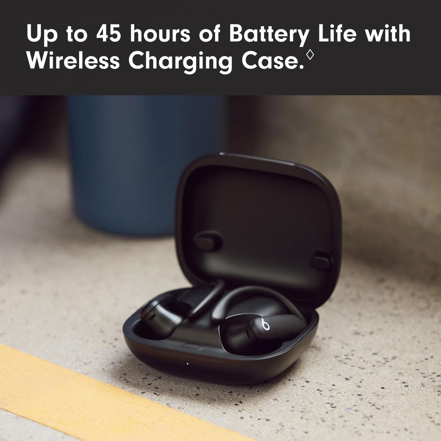 Beats Powerbeats Pro 2 Wireless Bluetooth Earbuds - Noise Cancelling, Heart Rate Monitor, IPX4, Up to 45H Battery & Charging Case, Works with Apple & Android - Jet Black (Renewed)